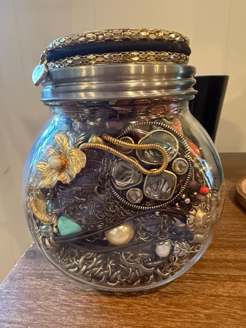 New Orleans themed mystery jewelry Jar - statements of history